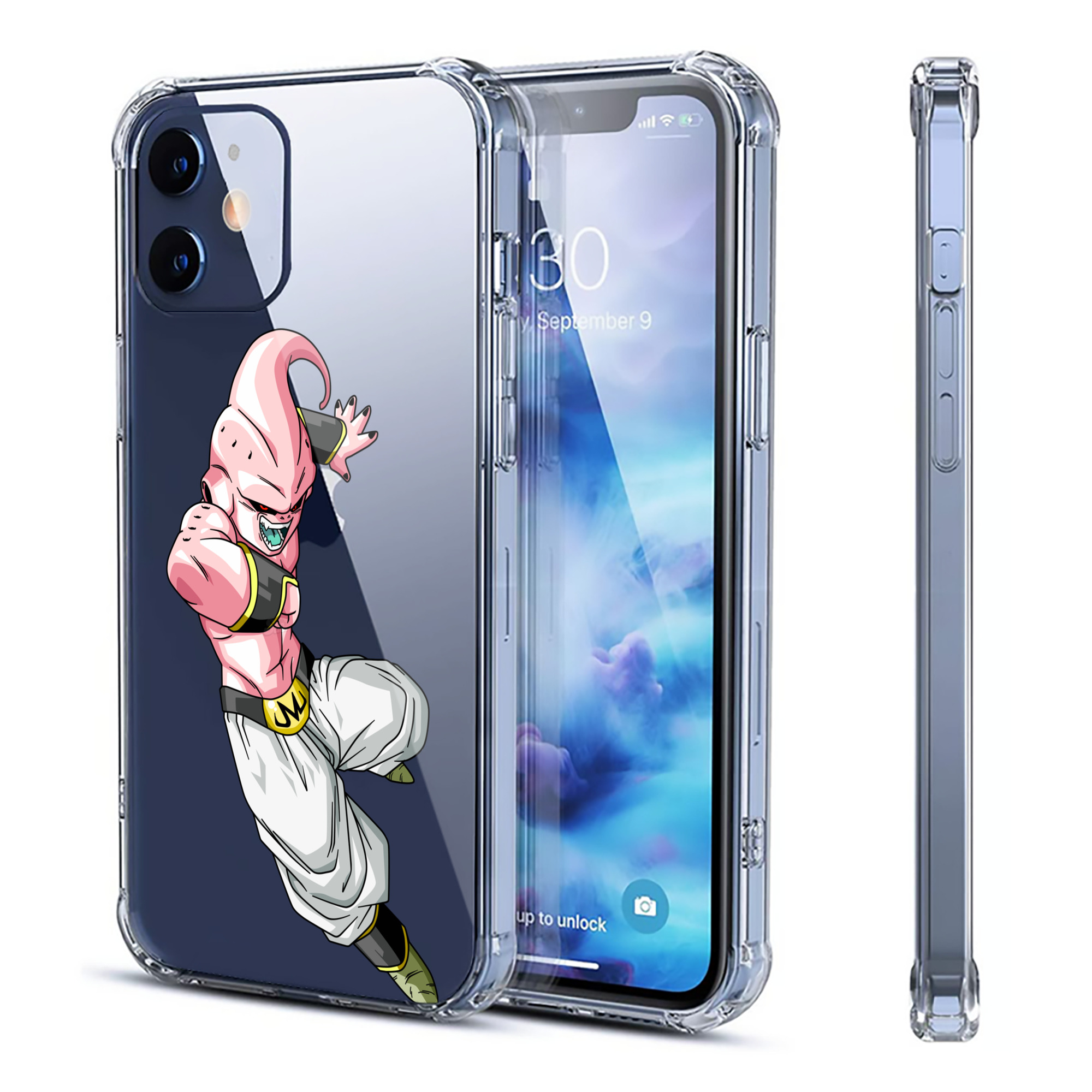 （画像用） ドラゴンボール 魔人ブウ DRAGON BALL Majin Buu 【iPhone 12シリーズ対応】透明スマホケース（クリアソフトケース）